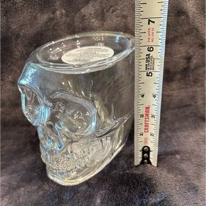 Bath and Body Works like new glass light-up skull candle holder